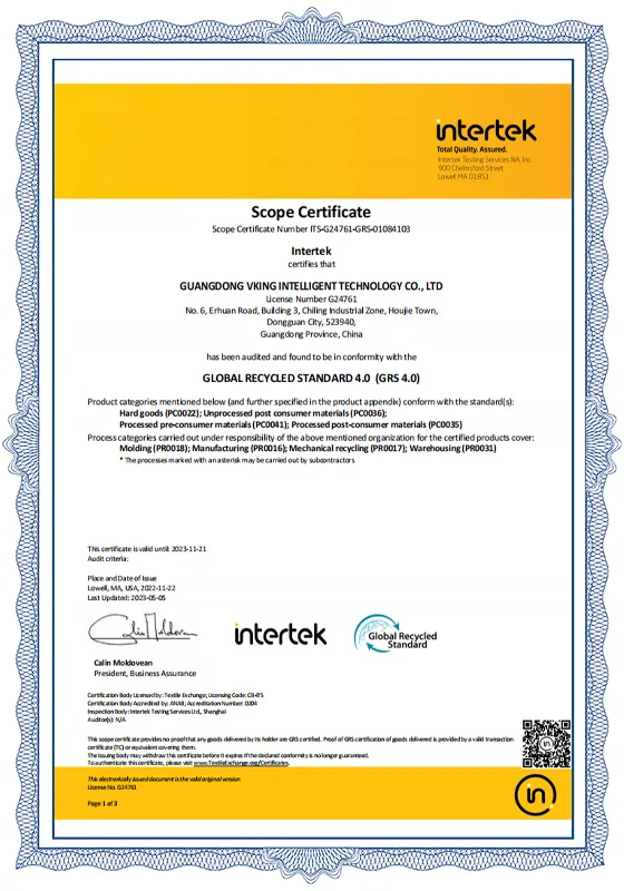 Certificat SC GRS