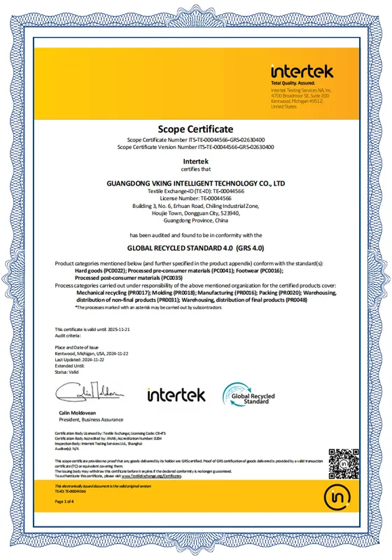Certificat SC GRS
